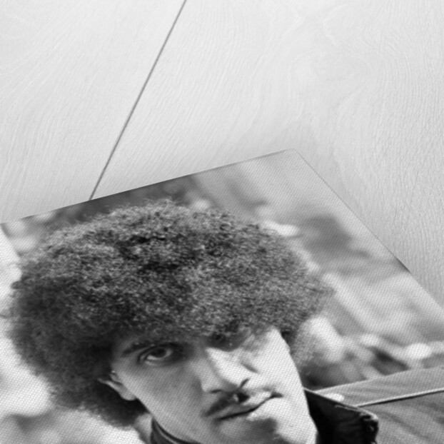 Phil Lynott of Thin Lizzy during a recording session for the groups new album. by Peter Stone