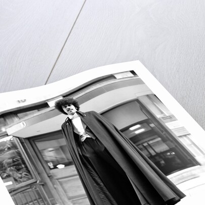 Phil Lynott in London, modelling clothes from Saville Row. 1983 by Mike Maloney