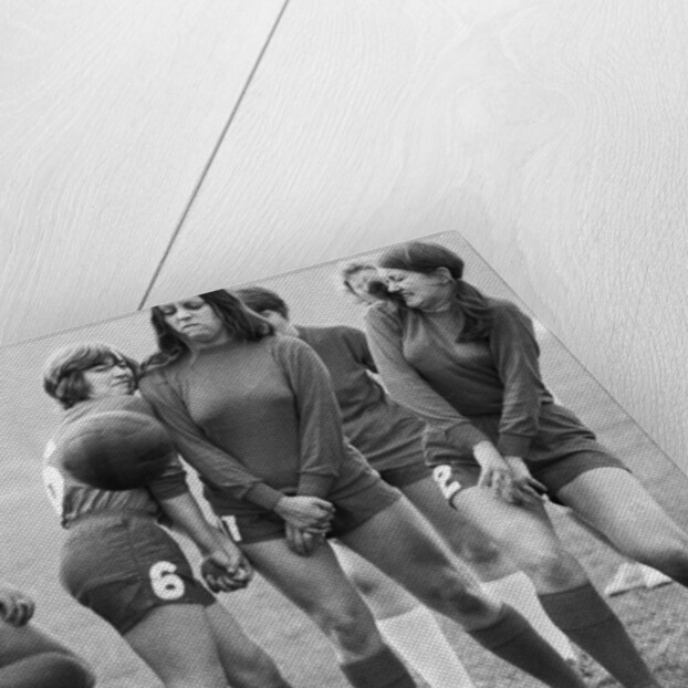 Orient Girls taking defensive action against a free kick by Ron Burton