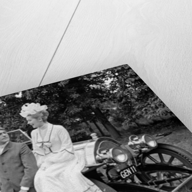 Dick Van Dyke and Sally Ann Howes with Chitty Chitty Bang Bang by Victor Crawshaw