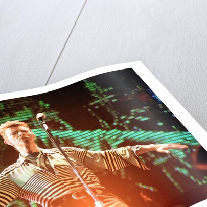 David Bowie performing at The Big Twix Mix concert at The Birmingham NEC. by Staff