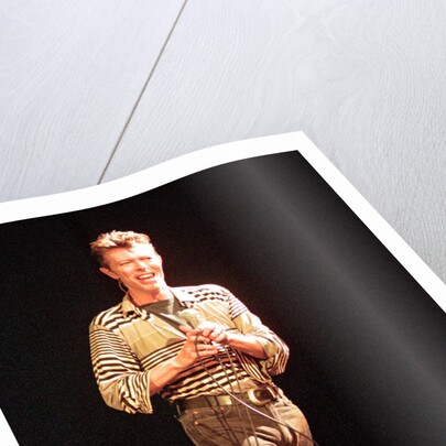 David Bowie performing at The Big Twix Mix concert at The Birmingham NEC. by Staff