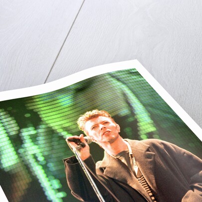 David Bowie performing at The Big Twix Mix concert at The Birmingham NEC. by Staff