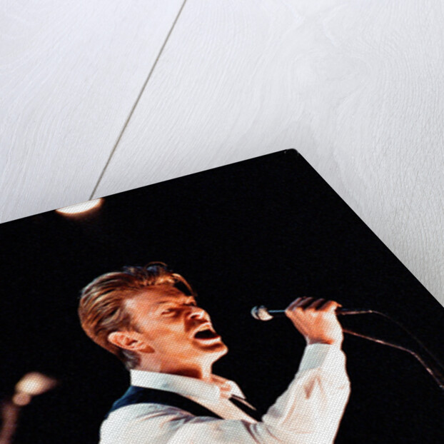 David Bowie performing at The Birmingham NEC, as part of his 1990 Sound and Vision World Tour. by Dick Williams