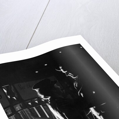 A young wartime couple say their goodbyes at the station as he returns to his army unit. 20th February 1944 by Staff