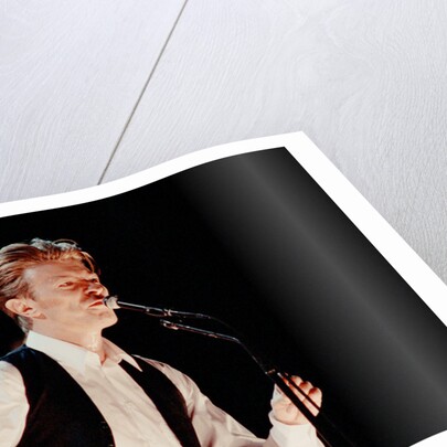 David Bowie performing at The Birmingham NEC, as part of his 1990 Sound and Vision World Tour. by Dick Williams