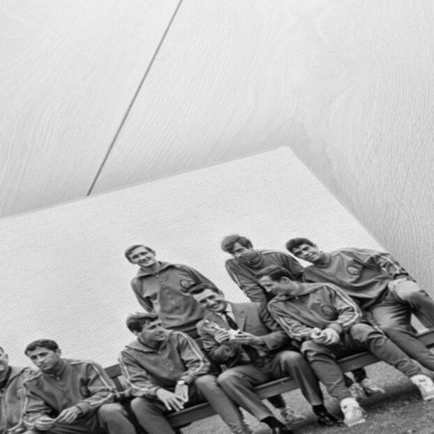 Spanish team in Birmingham, 1966 World Cup by Gerry Armes