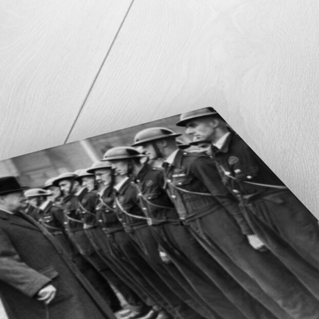 Winston Churchill inspecting members of Coventry's Warden Service by Staff