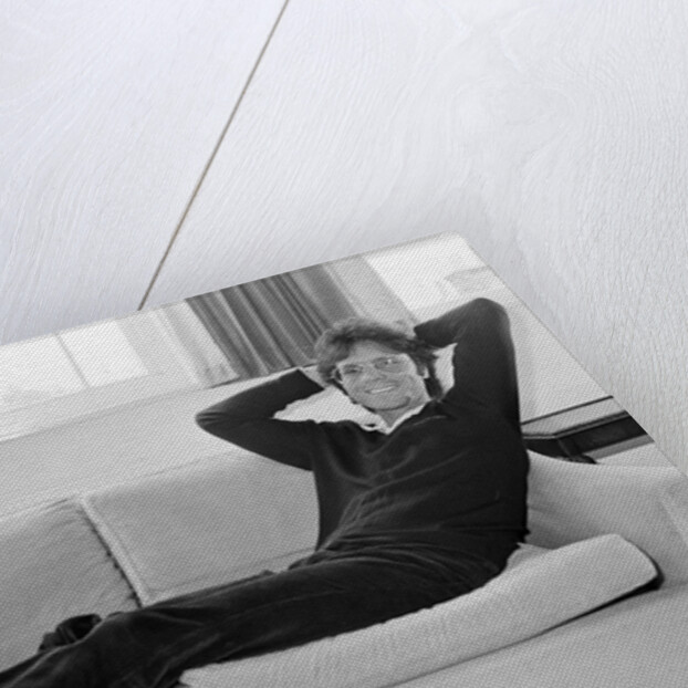 Cliff Richard during a recording session by Anonymous