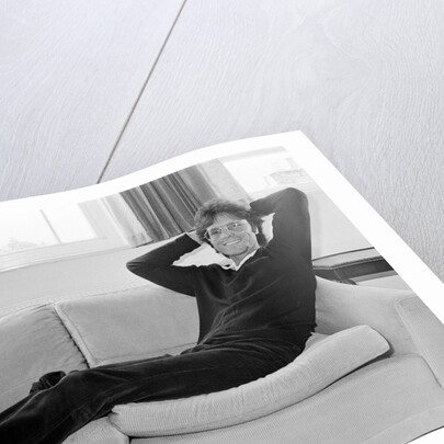 Cliff Richard during a recording session by Anonymous