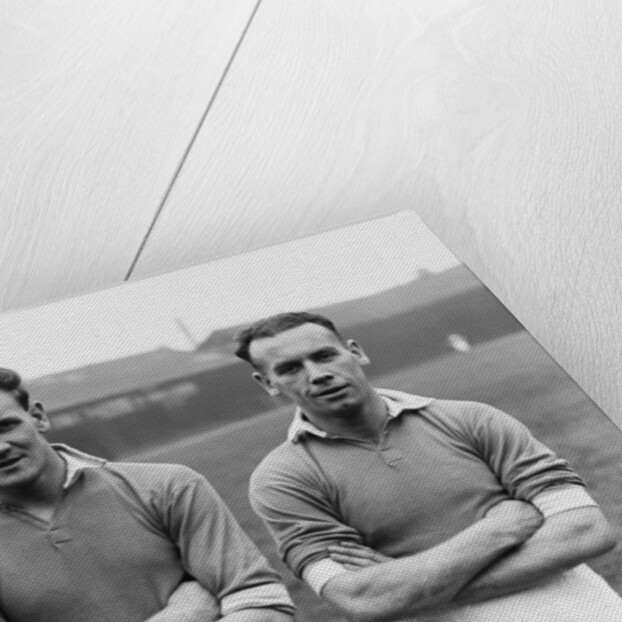 Don Revie poses with Alex Scott by JONES