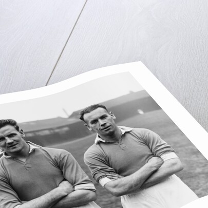 Don Revie poses with Alex Scott by JONES