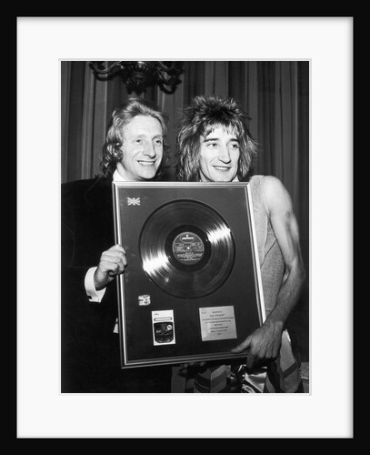 Denis Law with Rod Stewart by Anonymous