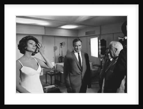 Sophia Loren, Marlon Brando and Charlie Chaplin by Eddie Waters
