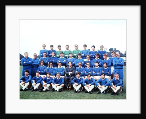 Everton squad pose for a group photograph by Willy Talbot