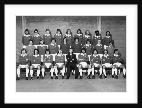 Everton football team pose for a pre season squad photograph by Anonymous