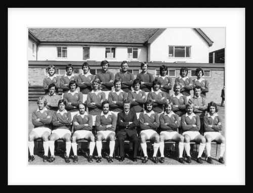 Everton football team pose for a pre season squad photograph by Anonymous