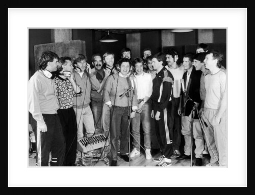 Everton team in the recording studio by Alfred Markey