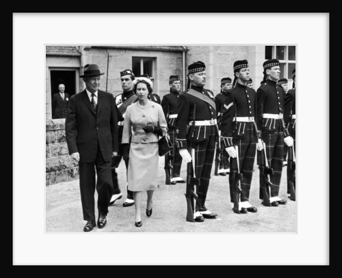 The Queen with President Eisenhower at Balmoral by Anonymous