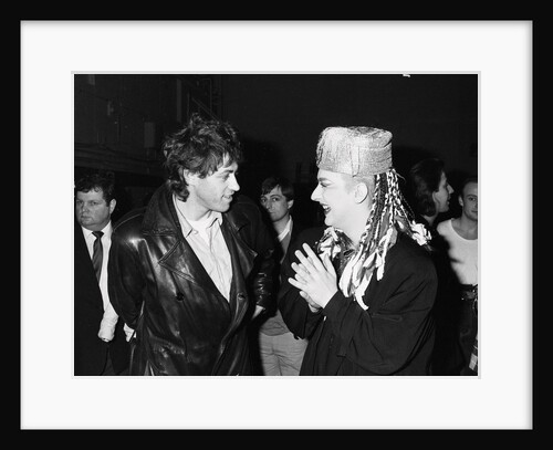 Boy George with Bob Geldof by Will Dyson