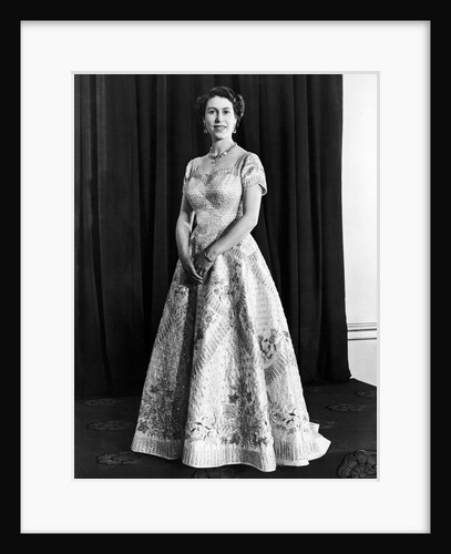 Queen Elizabeth official portrait for the Coronation 1953 by Daily Mirror