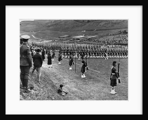 Prince of Wales inspects Seaforth Highlanders by Staff