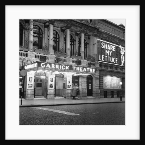 Exterior view of the Garrick Theatre 1958 by Staff