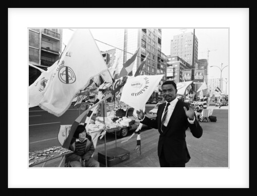 Laurie Cunningham on the streets of Madrid Spain. by Monte Fresco