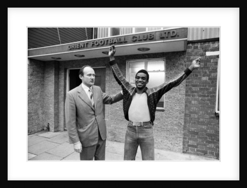 Laurie Cunningham and Manager George Petchey by Monte Fresco