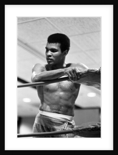 Muhammad Ali takes a breather from trainnig by Cyril Maitland