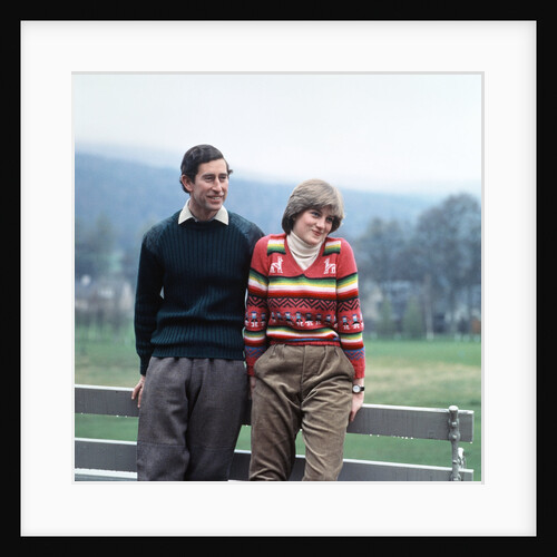 Prince Charles and Lady Diana Spencer vacationing at Balmoral in May 1981 during their engagement. by MSI
