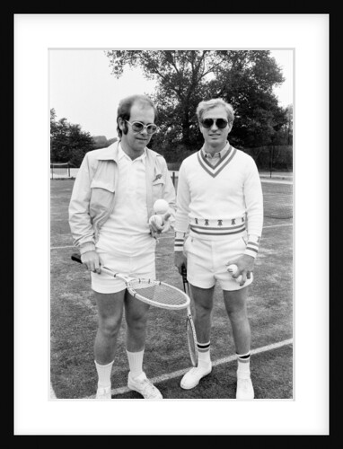 Elton John with Larry King by Ley Sidey
