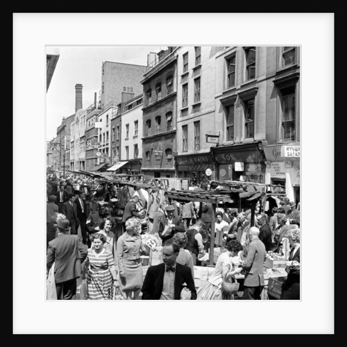 Leather Lane market 1954 by Staff