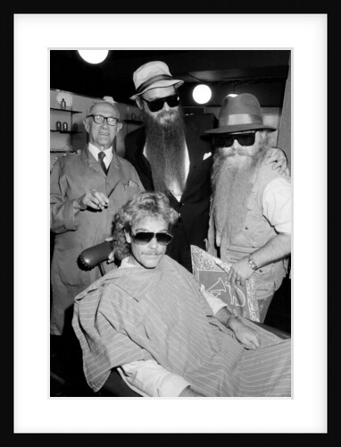 ZZ Top at barbers, Birmingham, 1985 by Burkes