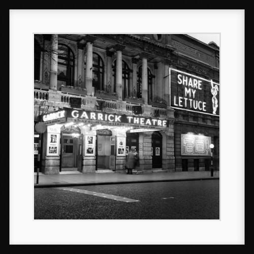 Exterior view of the Garrick Theatre 1958 by Staff