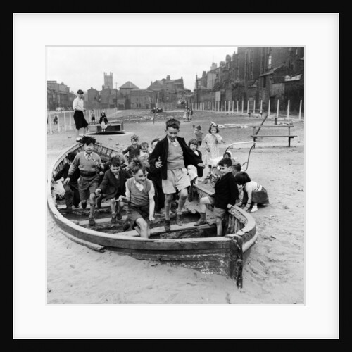 Liverpool children playing in a WW2 bomb site, 1954 by Turner