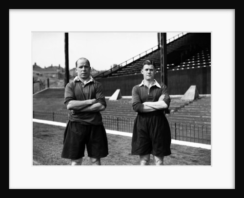 Members of Charlton Athletic Football Club, J A S Oakes and Les Boulter. by Reg Sayers