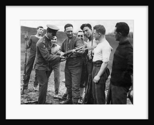 Jacob Epstein gets bayonet training 1917 by Staff