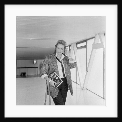 Jackie Collins arriving at Heathrow Airport from Los Angeles. She is in the UK for the publication of her new book "Lucky" by Crawshaw