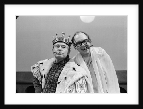 Ernie Wise and Eric Morecambe inThe Morecambe and Wise Christmas TV show 1980. by Charlie Ley