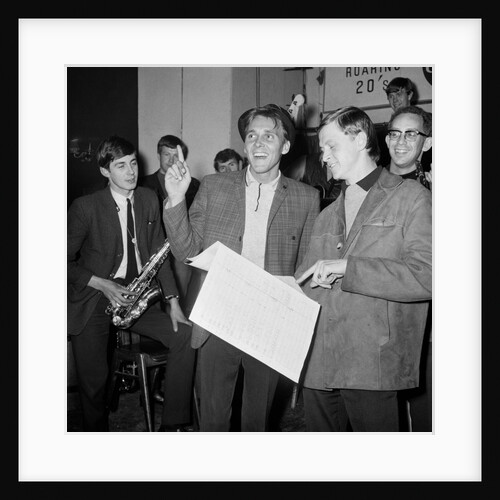 Billy Fury rehearsing with John Barry orchestra. by Arthur Sidey