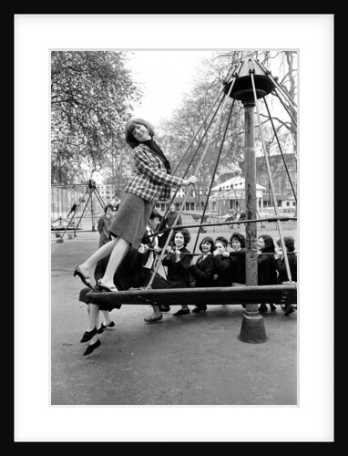 Cilla Black at a playground in May 1964 by Harry Fox