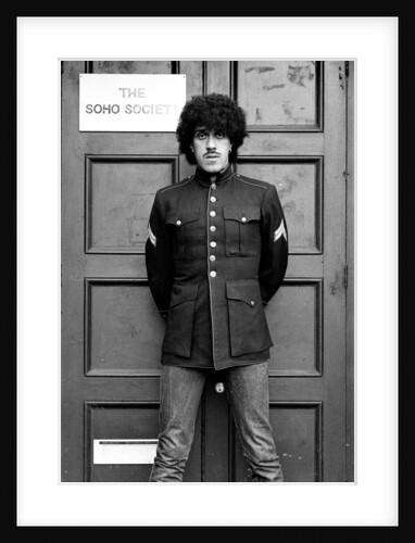 Phil Lynott of Thin Lizzy during a recording session for the groups new album. by Peter Stone