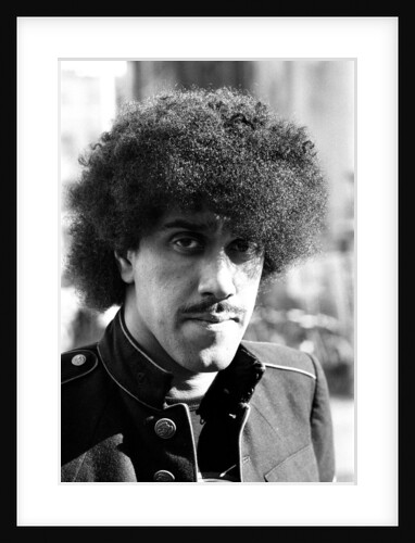 Phil Lynott of Thin Lizzy during a recording session for the groups new album. by Peter Stone