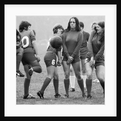 Orient Girls taking defensive action against a free kick by Ron Burton