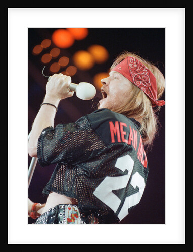 Guns N' Roses on stage, 1992 by Nigel Wright