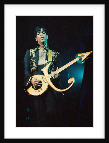 Prince performing on stage during his 'Ultimate Live Experience Tour' by Richard Nelmes