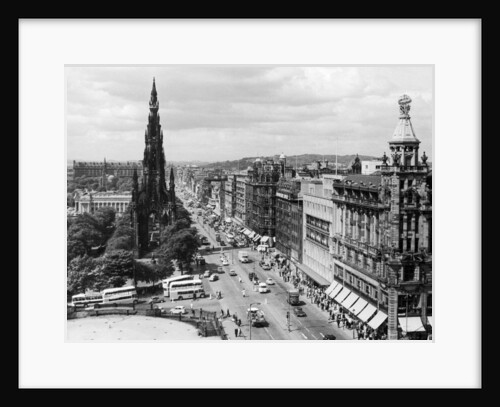 Aerial view of Princes Street in Edinburgh by Anonymous
