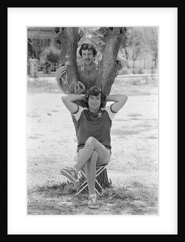 Northern Ireland teammates Pat Jennings, and Gerry Armstrong, 1982 World Cup Finals in Spain by Monte Fresco