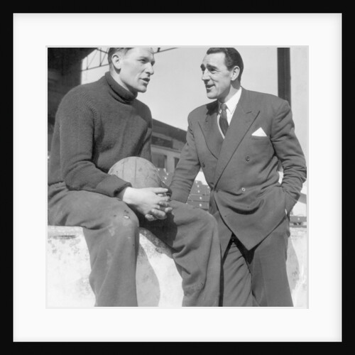 Frank Swift talking with Bert Trautmann by H. Hicklin